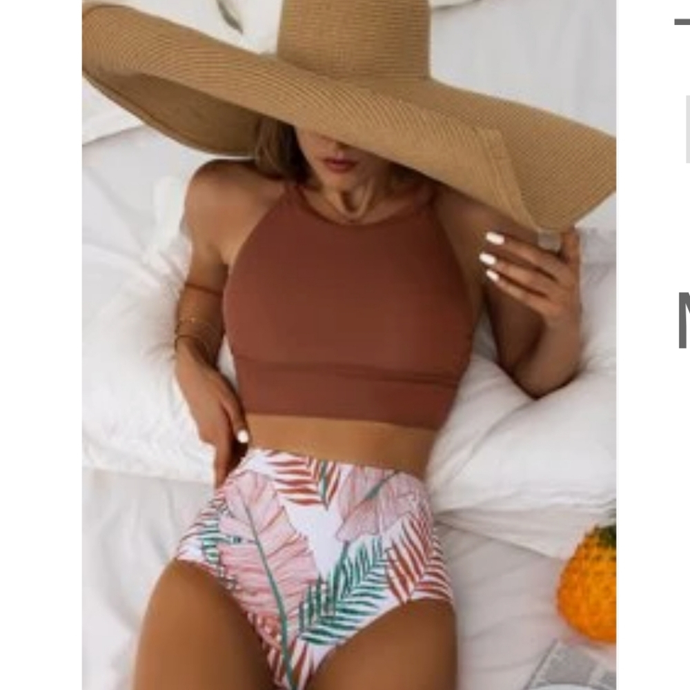 SHEIN Tropical Print Two Piece